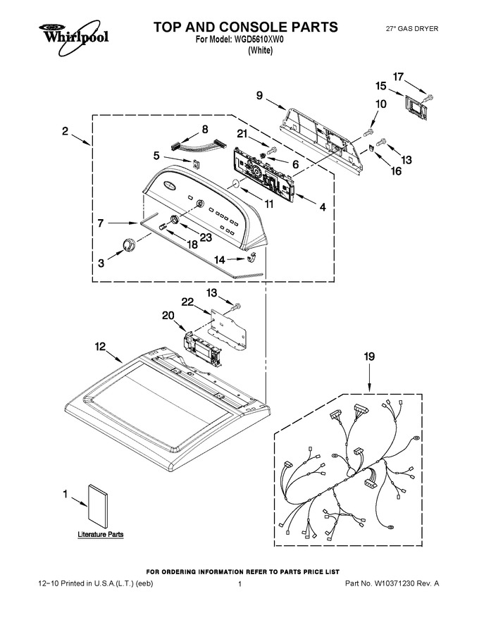Diagram for WGD5610XW0