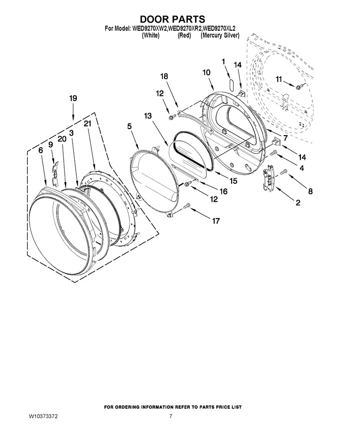 Diagram for WED9270XR2