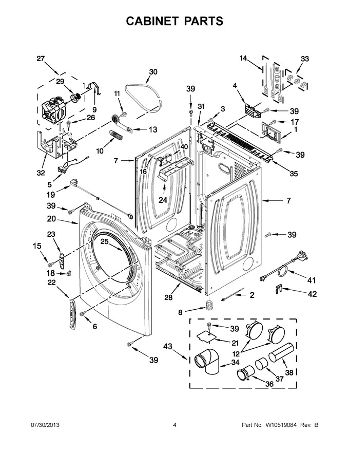 Diagram for YWED97HEXW4