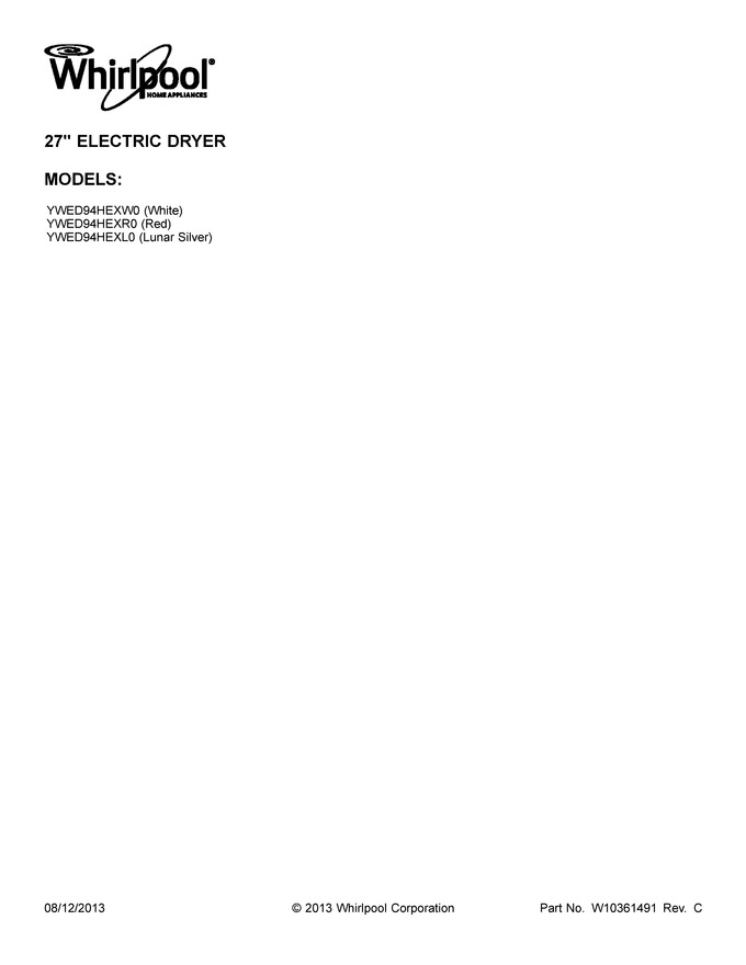 Diagram for YWED94HEXL0