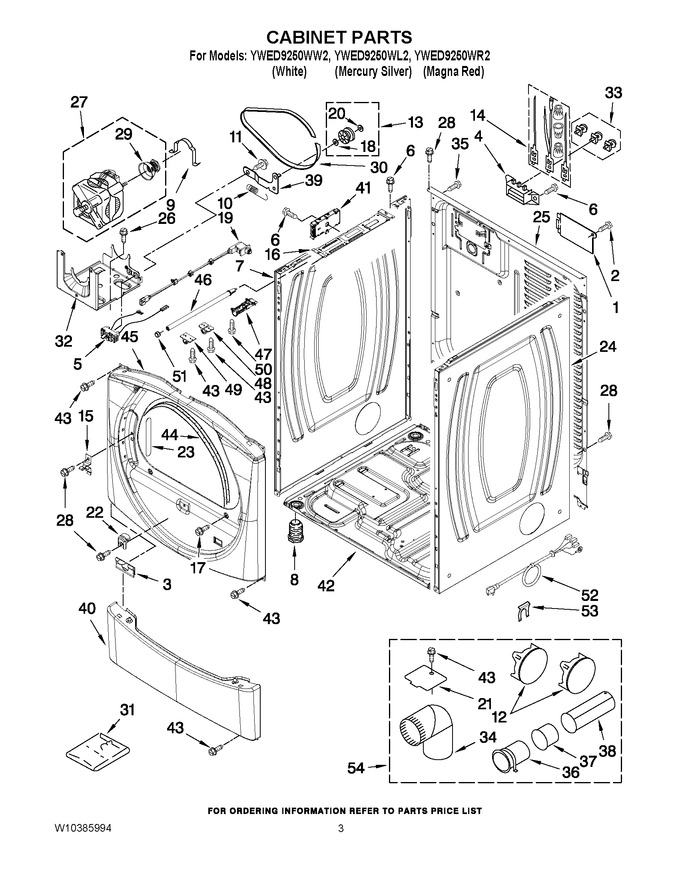 Diagram for YWED9250WL2