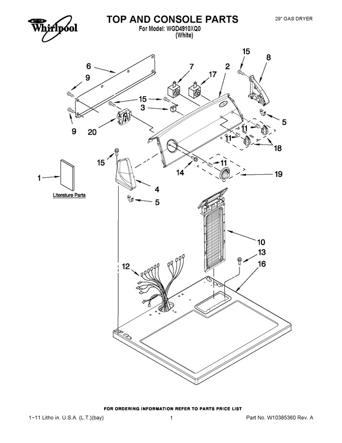 Diagram for WGD4910XQ0