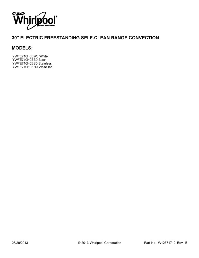 Diagram for YWFE710H0BH0