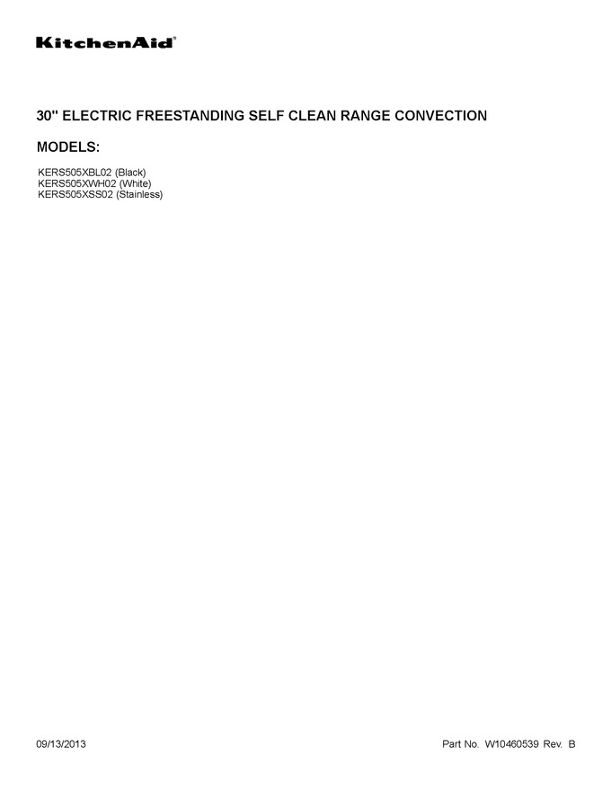 Diagram for KERS505XBL02