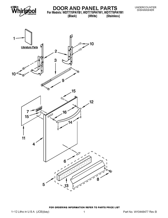 Diagram for WDT770PAYB1