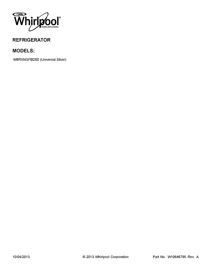 Diagram for W8RXNGFBD00