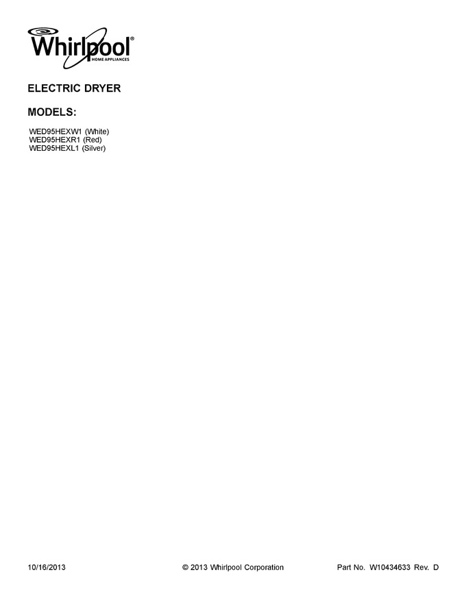Diagram for WED95HEXW1