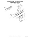 Diagram for 02 - Control Panel And Latch Parts