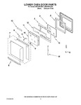 Diagram for 03 - Lower Oven Door Parts