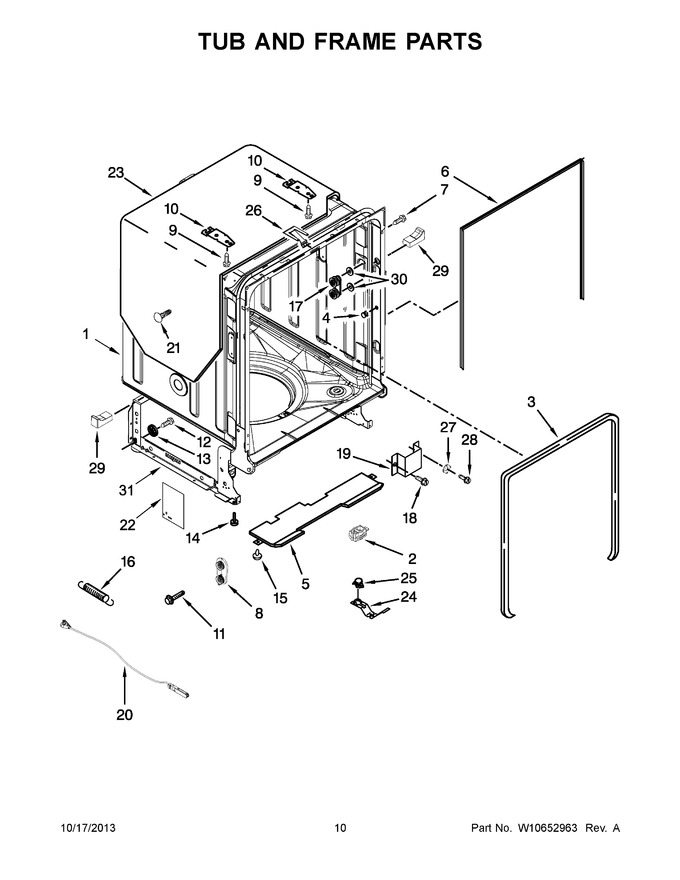 Diagram for WDT910SAYH3