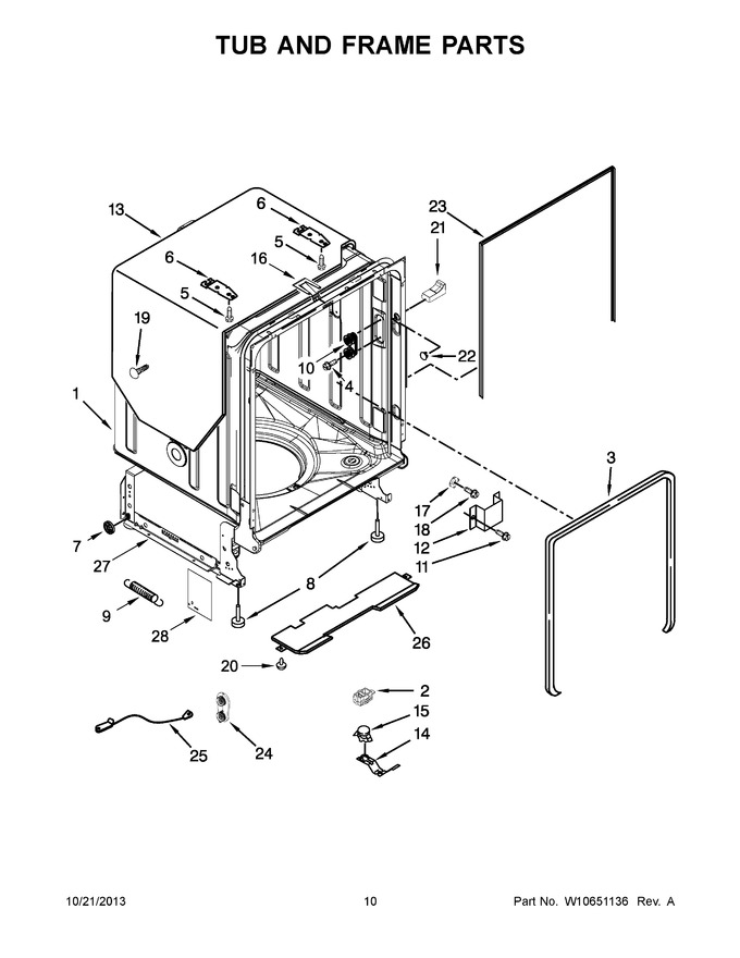 Diagram for WDT790SAYW3
