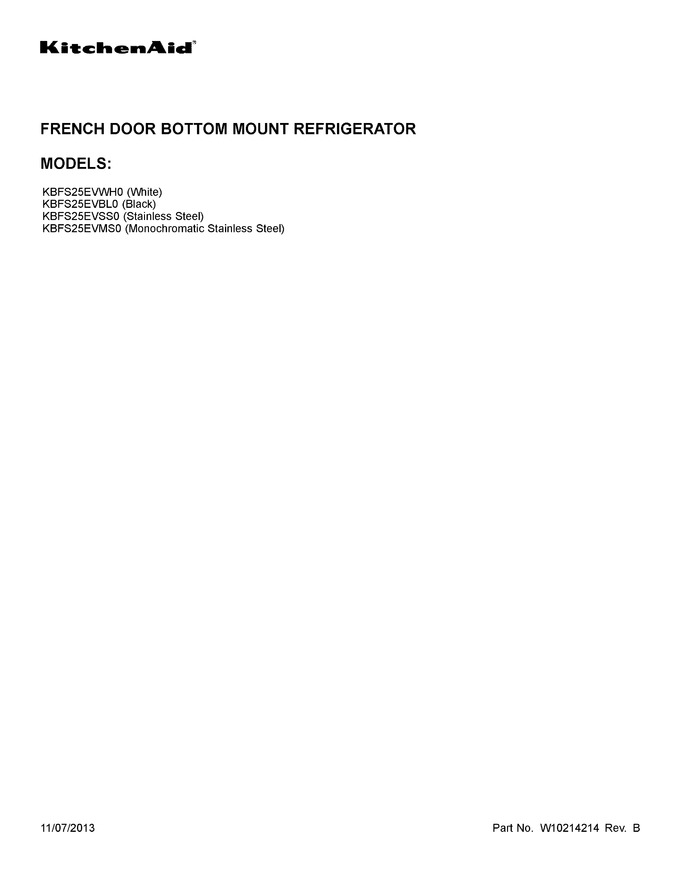 Diagram for KBFS25EVMS0