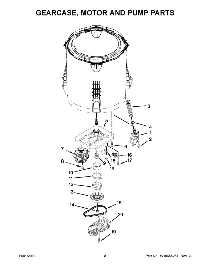 Diagram for WTW5810BW0