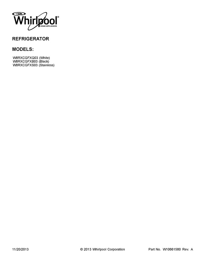 Diagram for W8RXCGFXQ03