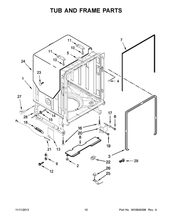 Diagram for KDTE204DWH0