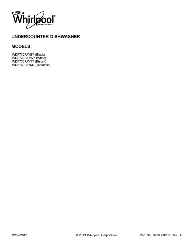 Diagram for WDF730PAYM7