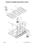 Diagram for 02 - Cooktop, Burner And Grate Parts