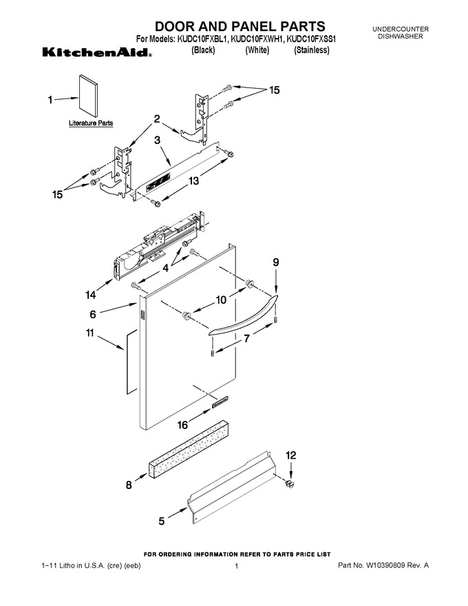 Diagram for KUDC10FXWH1