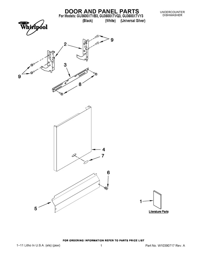 Diagram for GU3600XTVY3