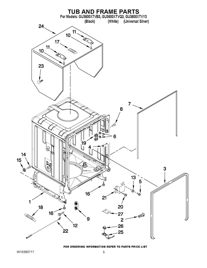 Diagram for GU3600XTVY3
