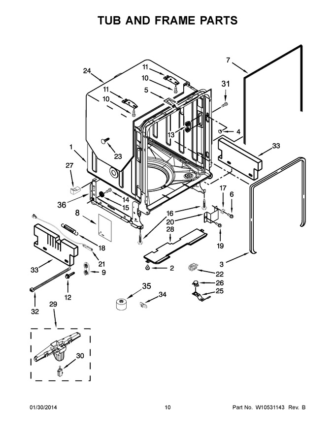 Diagram for KUDS30SXWH8