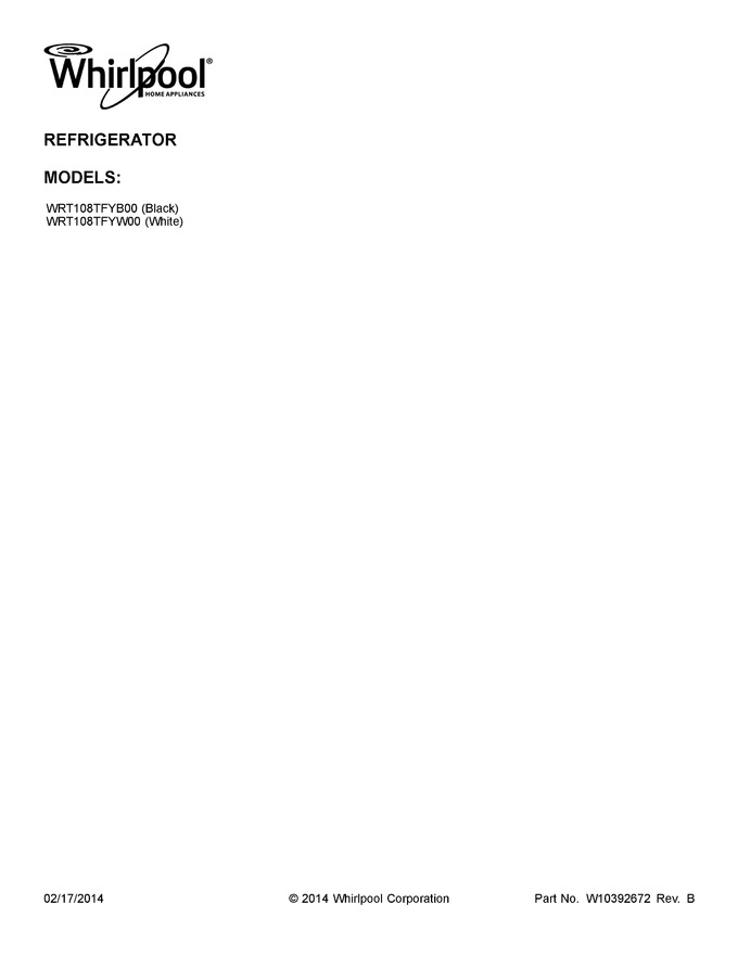 Diagram for WRT108TFYW00