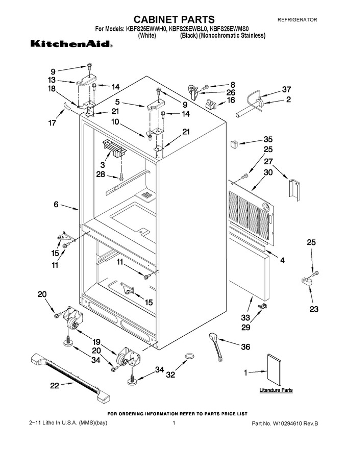 Diagram for KBFS25EWBL0