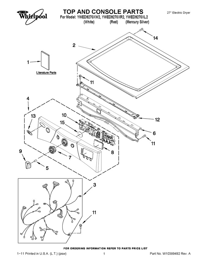 Diagram for YWED9270XR2