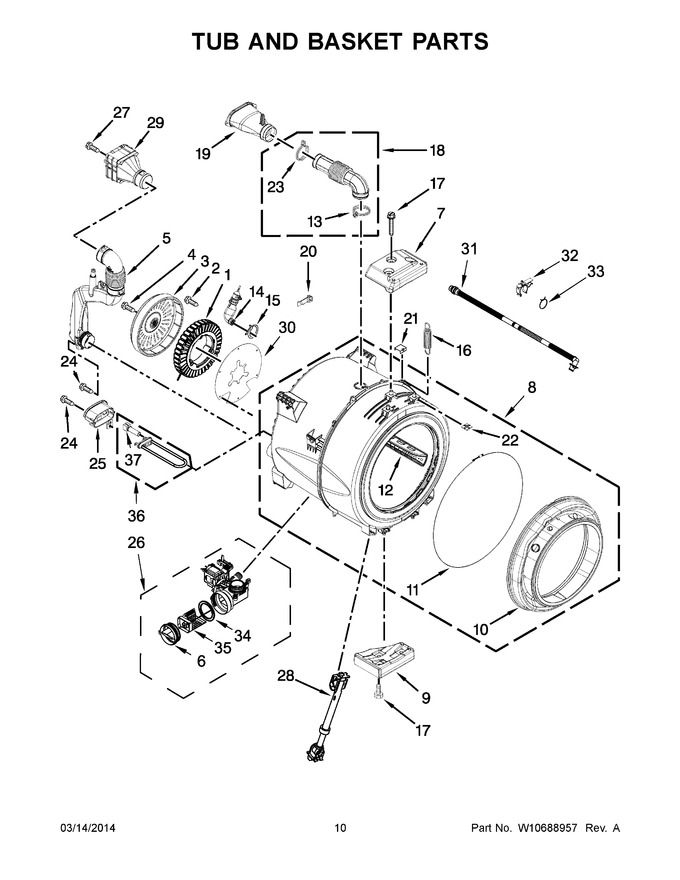 Diagram for WFW8740DW0
