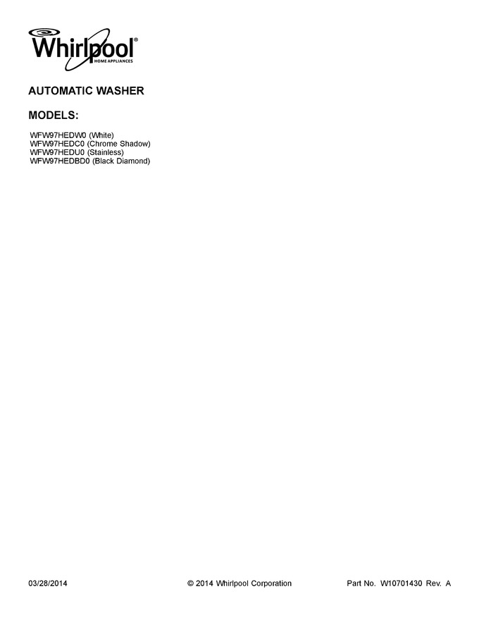 Diagram for WFW97HEDC0