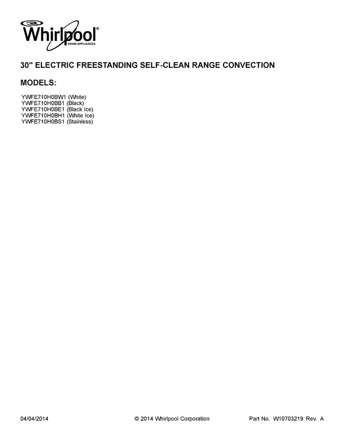 Diagram for YWFE710H0BH1
