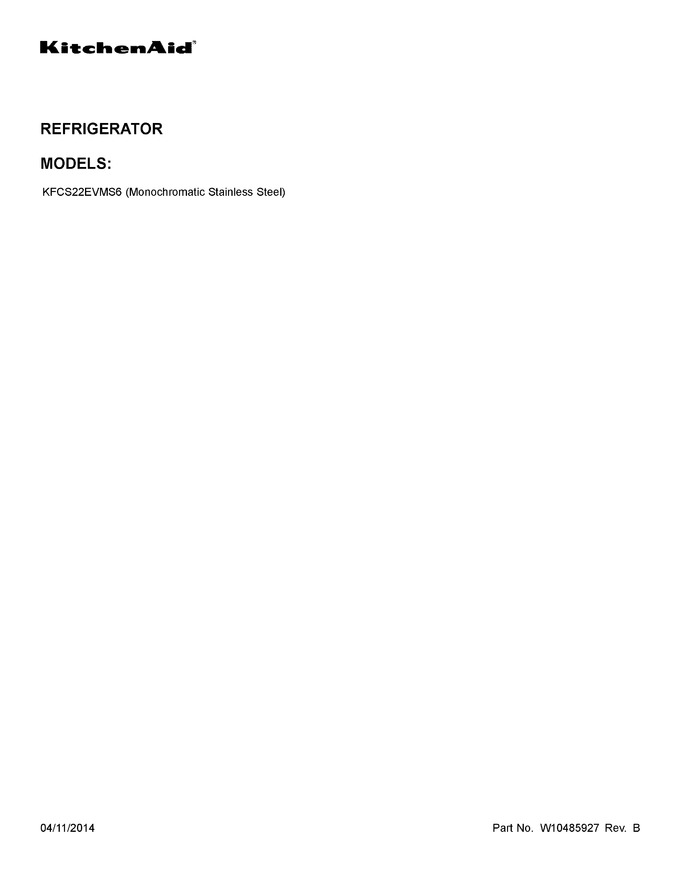 Diagram for KFCS22EVMS6