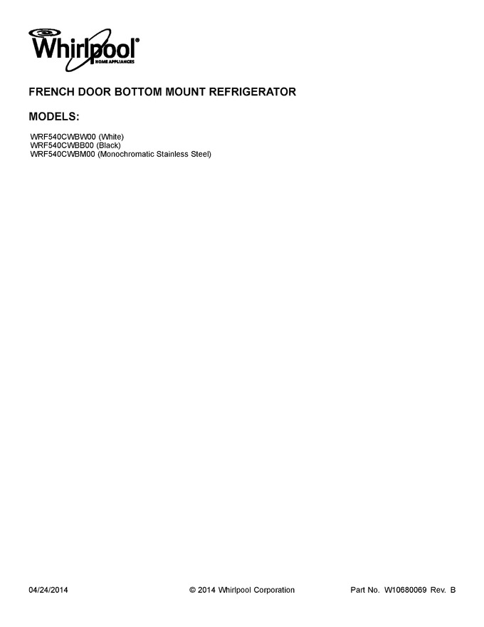 Diagram for WRF540CWBW00