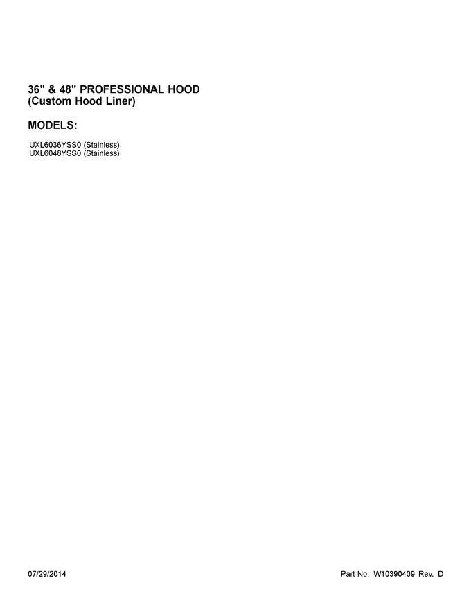 Diagram for UXL6048YSS0