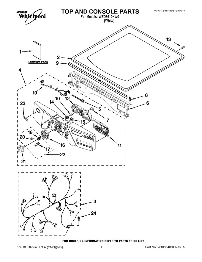 Diagram for WED9610XW0