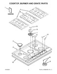 Diagram for 02 - Cooktop, Burner And Grate Parts