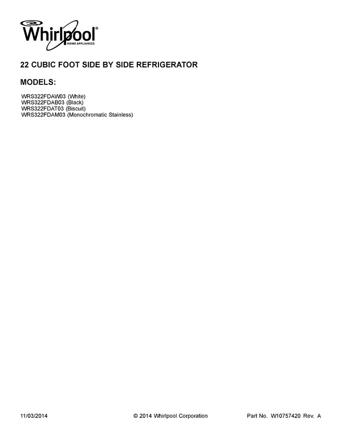 Diagram for WRS322FDAB03