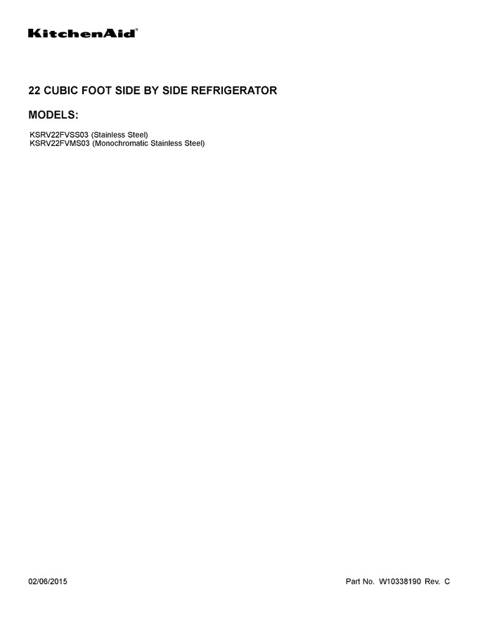 Diagram for KSRV22FVSS03