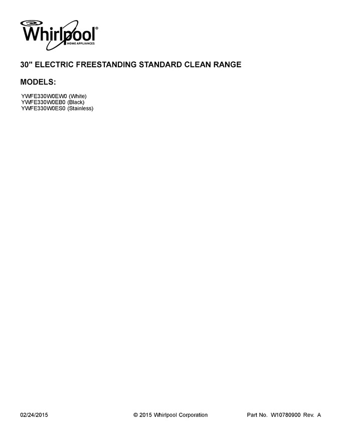 Diagram for YWFE330W0EW0