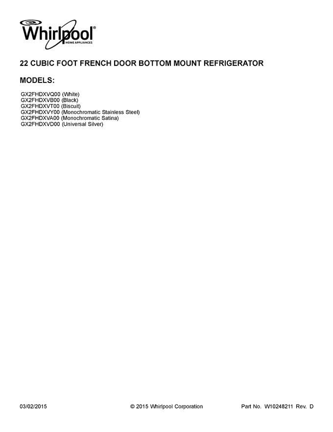 Diagram for GX2FHDXVT00