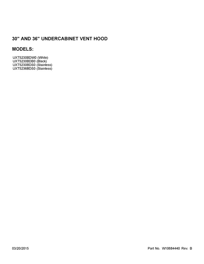 Diagram for UXT5230BDW0