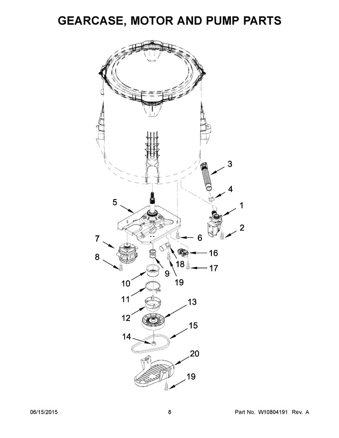 Diagram for WTW4850BW2