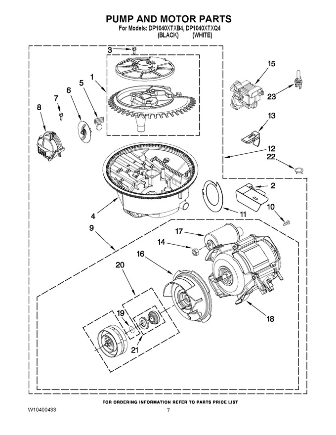 Diagram for DP1040XTXB4