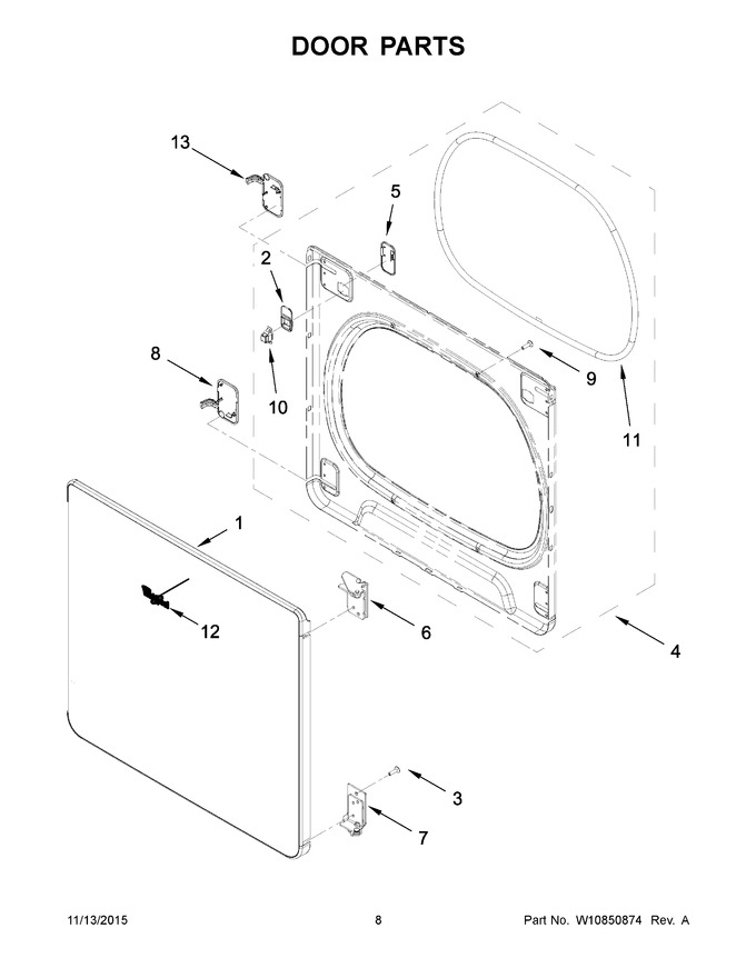 Diagram for WED8000DW2