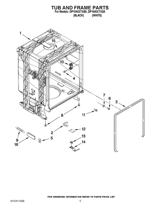 Diagram for DP1040XTXB5