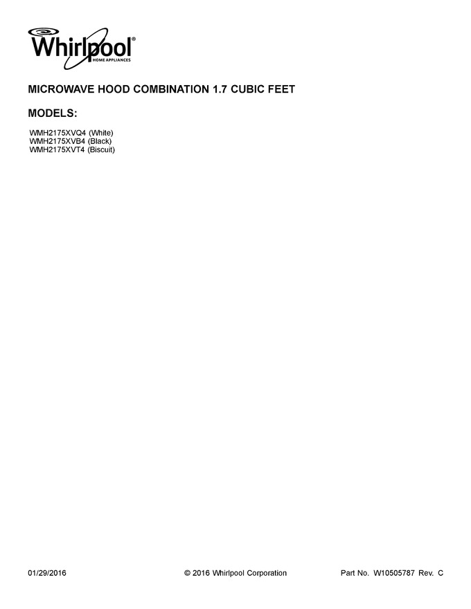 Diagram for WMH2175XVT4