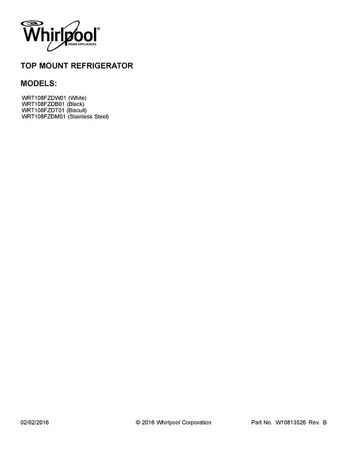 Diagram for WRT108FZDB01