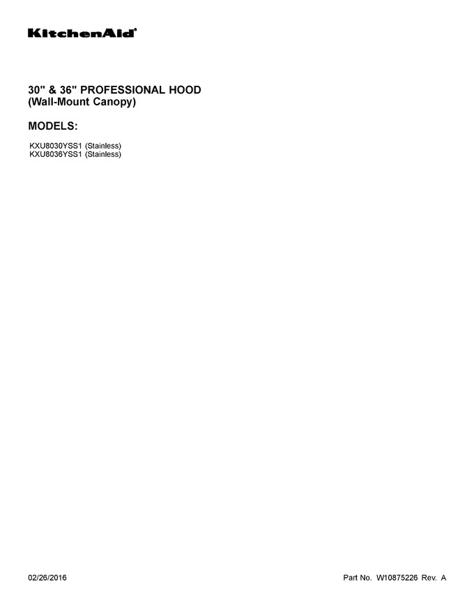 Diagram for KXU8030YSS1
