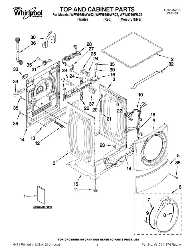 Diagram for WFW9750WR02