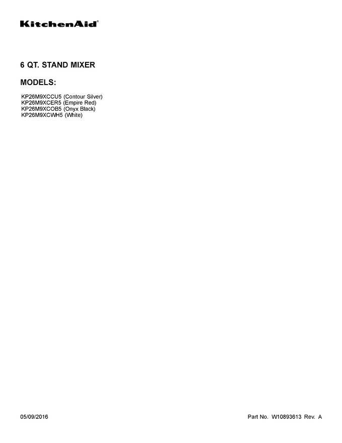 Diagram for KP26M9XCOB5